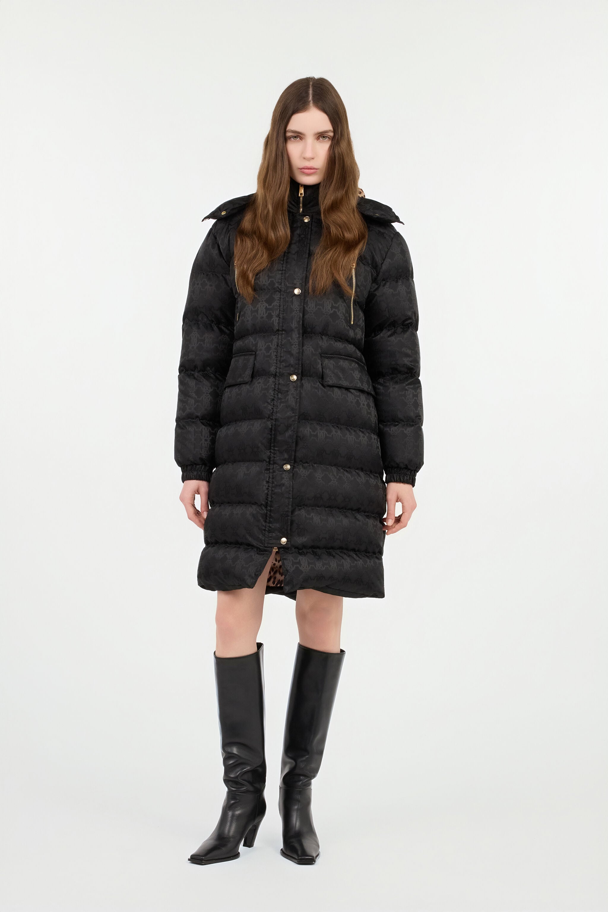 RC Black Monogram RC Long Down Jacket RC Black Monogram RC Long Down Jacket BLACK ROT80A-DJ005