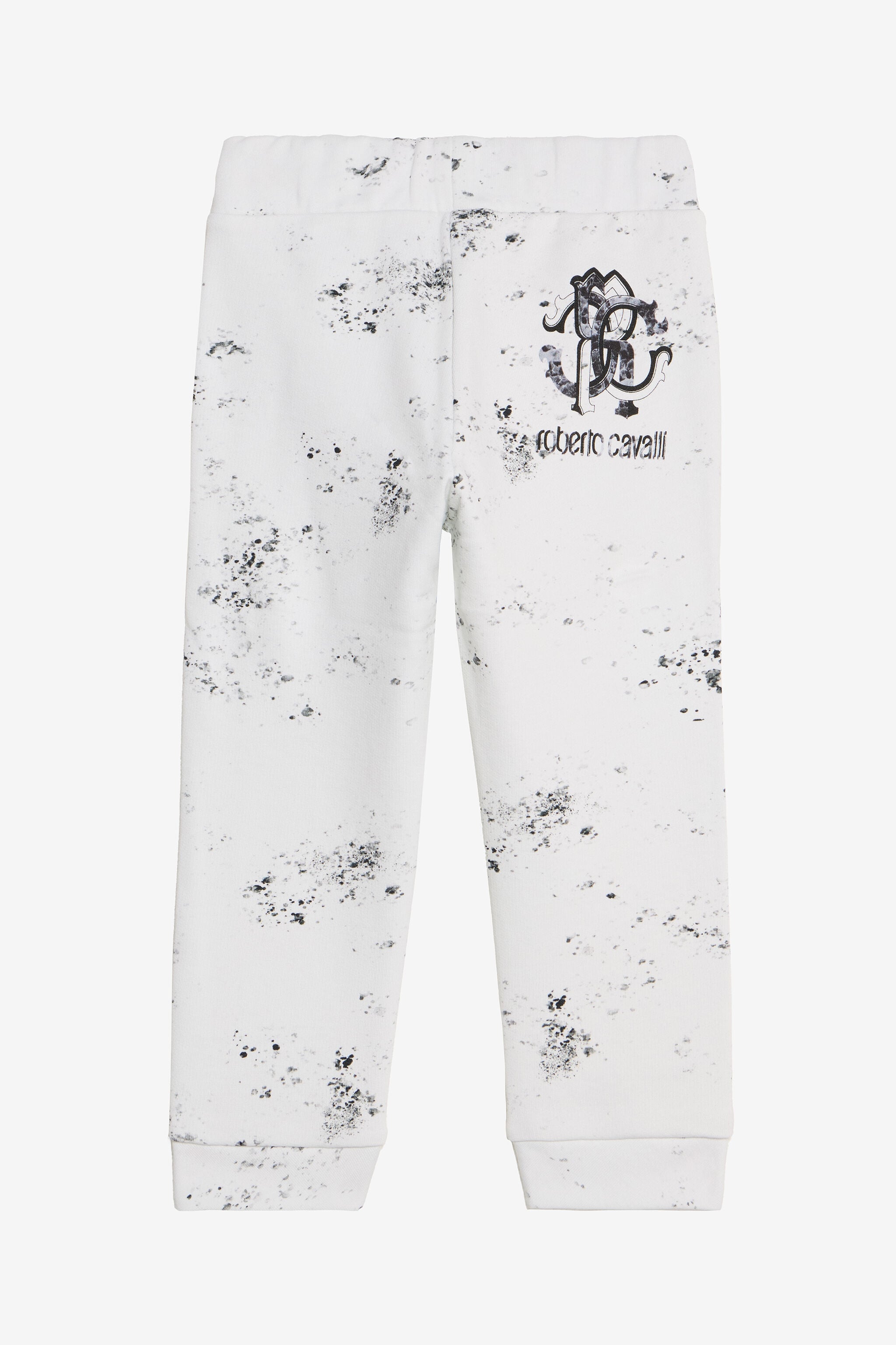 JU Splatter Print Trousers with Monogram RC JU Splatter Print Trousers with Monogram RC OPTICAL WHITE VJT20D-5OQ44