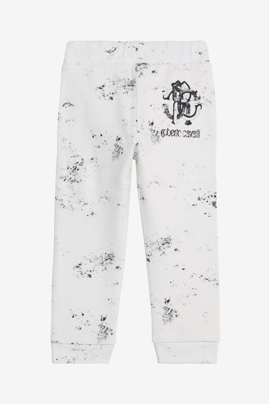 JU Splatter Print Trousers with Monogram RC JU Splatter Print Trousers with Monogram RC OPTICAL WHITE VJT20D-5OQ44