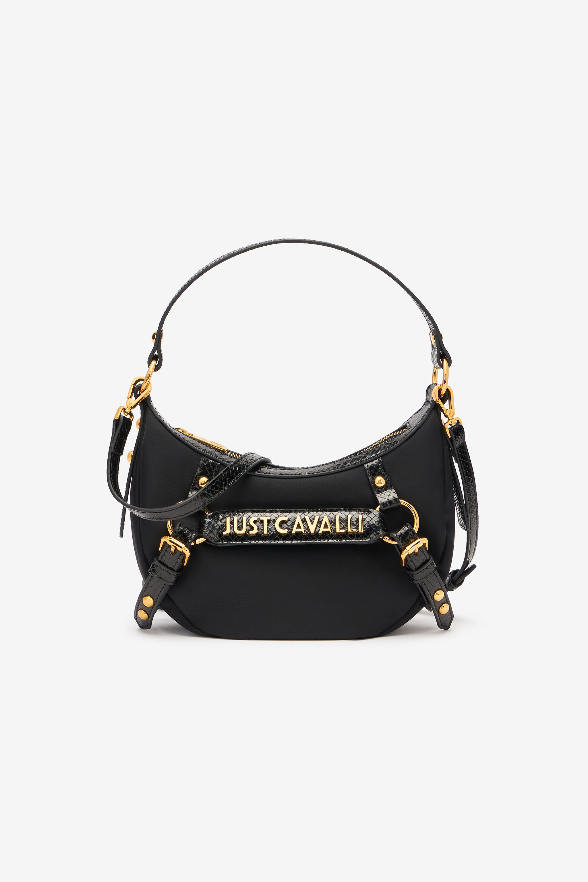 JC Hobo Bag With Straps And Logo JC Hobo Bag With Straps And Logo Black UFB095-UF464