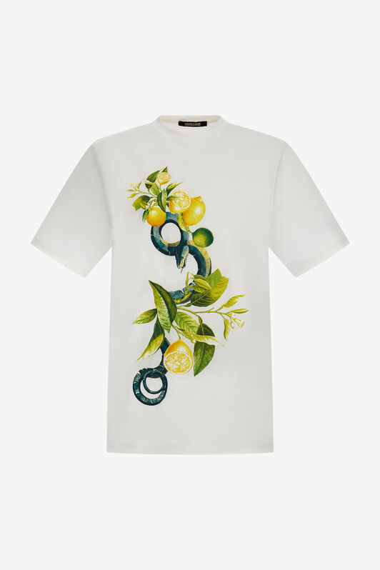 RC Lemon and Snake print t-shirt White SRT61E-JD060