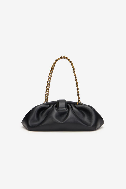 JC Shoulder Bag with Snake Detail JC Shoulder Bag with Snake Detail BLACK XFB027-XF463