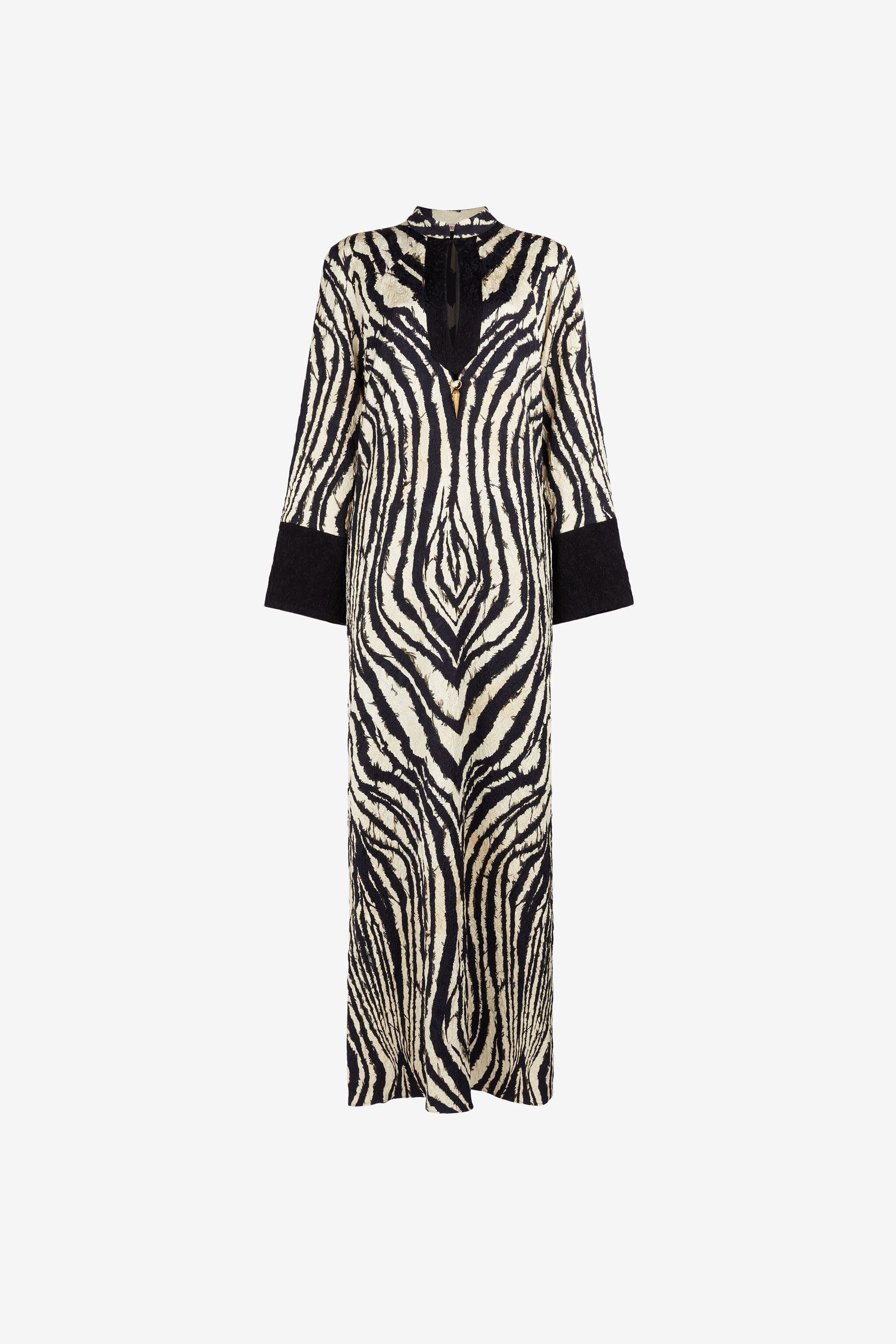 RC Freedom-Print Maxikleid RC Freedom-Print Maxikleid Schwarz/Weiß OKT123-2RC80