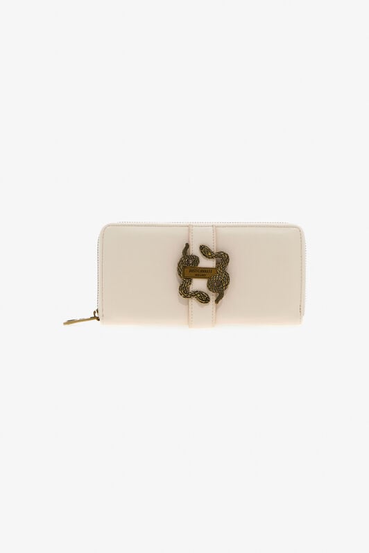 JC Just Cavalli Zip Wallet JC Just Cavalli Zip Wallet Ivory TFP036-TF495