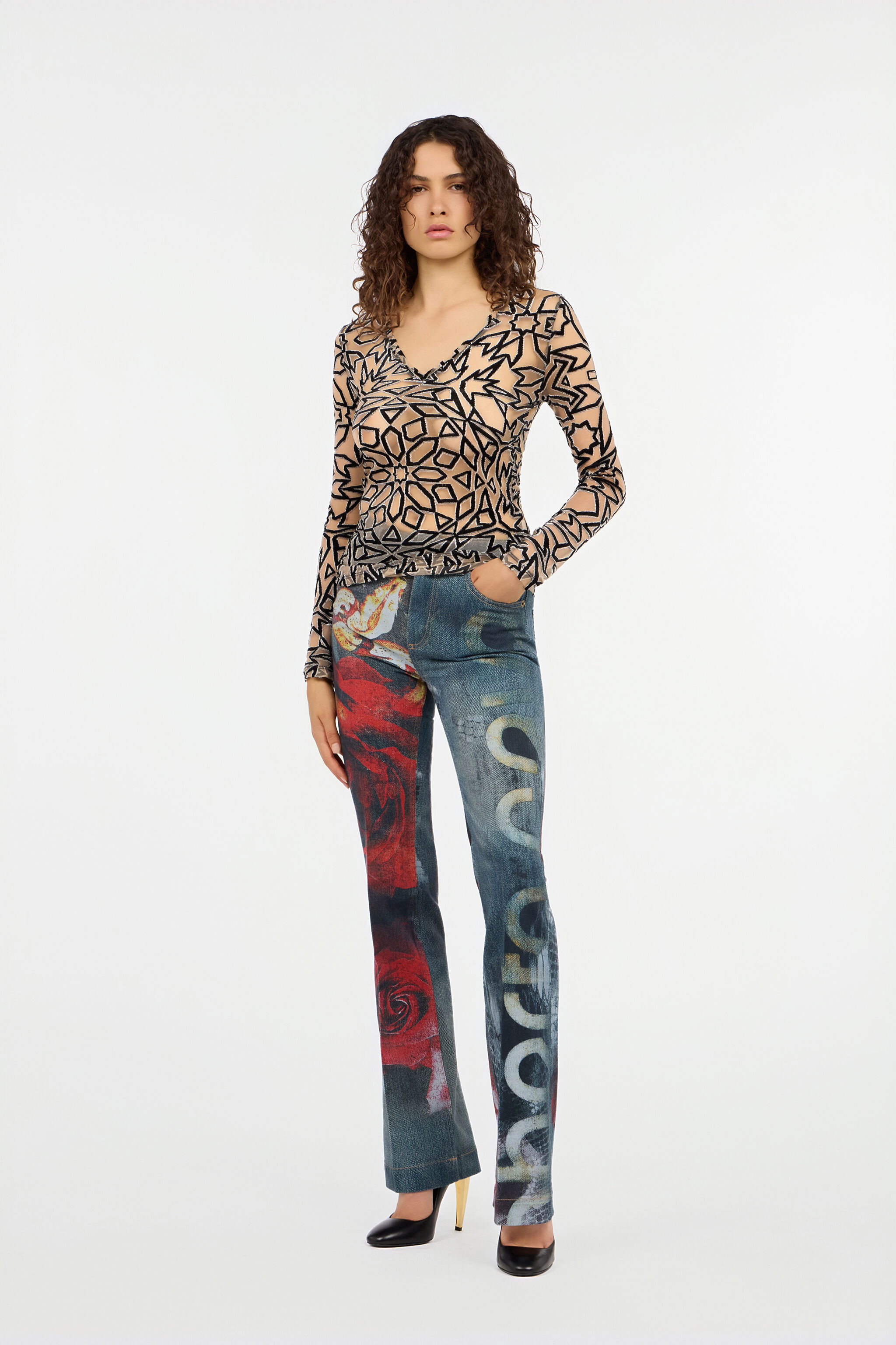 RC Geometric Multicolor Pattern Sweater RC Geometric Multicolor Pattern Sweater MULTICOLOR POT61D-2NQ68