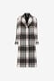 RC Checked shawl-lapel coat RC Checked shawl-lapel coat Black/White RKT507-FY042