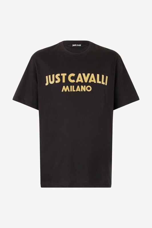 JC T-Shirt With Flocked Logo JC T-Shirt With Flocked Logo BLACK UFT058-UF078