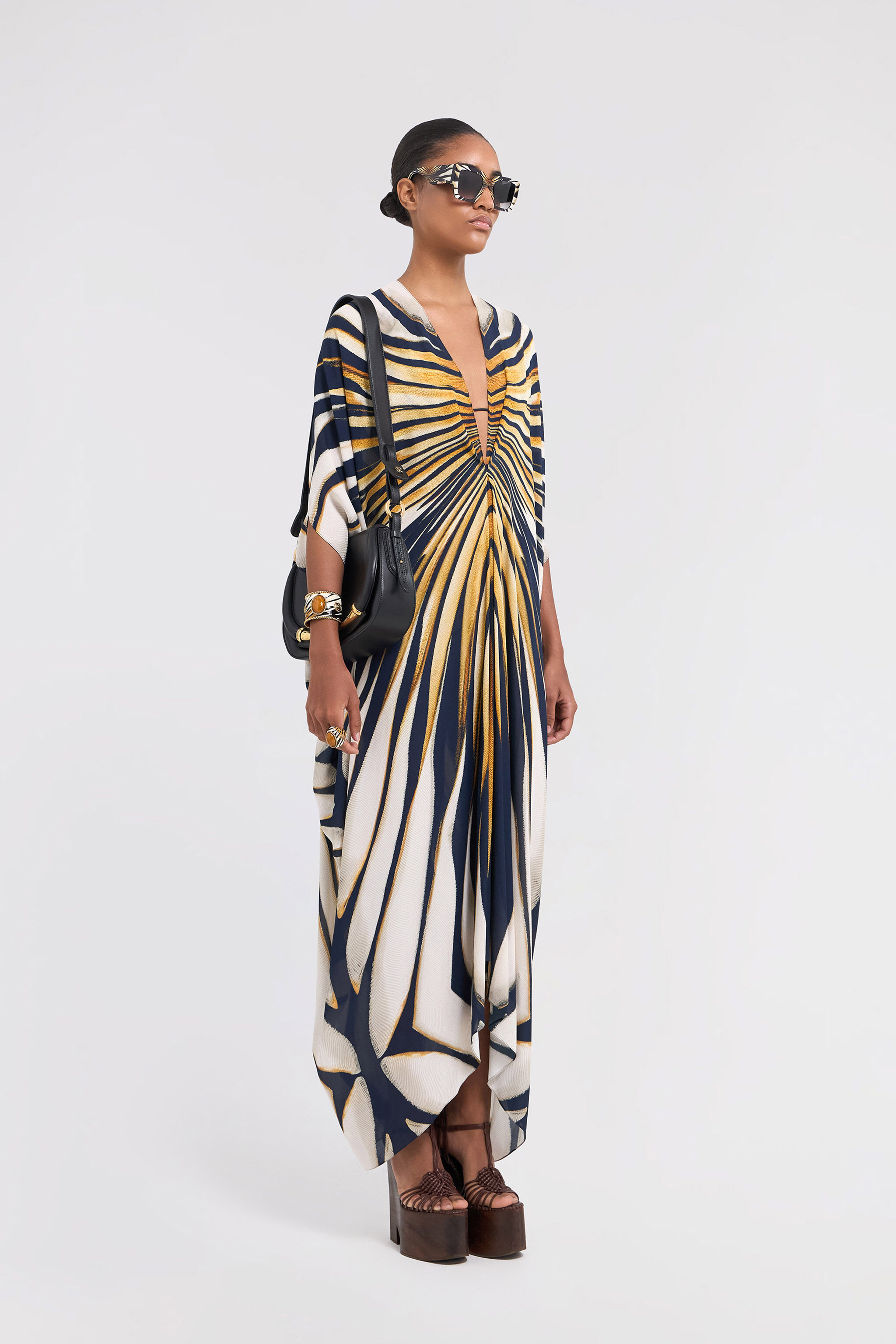 RC Ray Of Gold Print Caftan RC Ray Of Gold Print Caftan Gold TKT181-7HM33