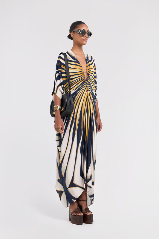 RC Ray Of Gold Print Caftan RC Ray Of Gold Print Caftan Gold TKT181-7HM33