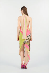 RC Vestito In Seta Stampa Cavalli Pop LIGHT GREEN WQW027-SQR33