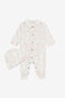 JU Bodysuit And Hat Set With All-Over Print Pink UJT809-JFO36