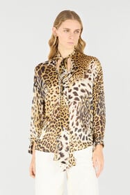 RC Camicia Con Stampa Jaguar Skin Marrone chiaro UKT712-CTG34