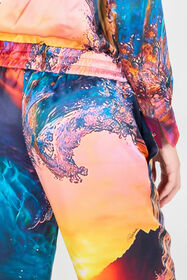 RC Pantalon En Soie Imprimé Itaca Bleu/Orange UWT210-RYN98