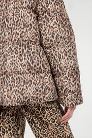 JC Reversible Leopard Print Puffer Jacket BEIGE VFT312-VF462