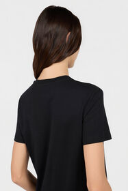 JC Schwarzes T-Shirt Mit Verziertem Logo BLACK UFT129-UF183