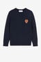 JU RC Monogram Crest-Appliqué Sweater JU RC Monogram Crest-Appliqué Sweater Dark blue PJM001-MQ013