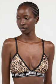 JC Reggiseno a Triangolo Stampa Jaguar Skin CREMINO BIS UFU009-UF206