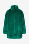 RC Faux fur coat with high collar RC Faux fur coat with high collar Green TKT503-FY078