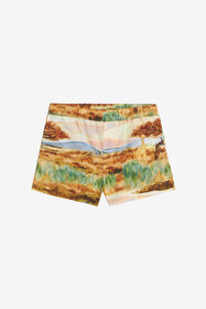 JU Shorts With Safari Print Light brown UJT220-7MO40