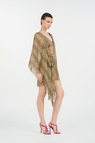 RC Baby Jaguar Print Silk Kaftan BROWN WQW028-HNR31