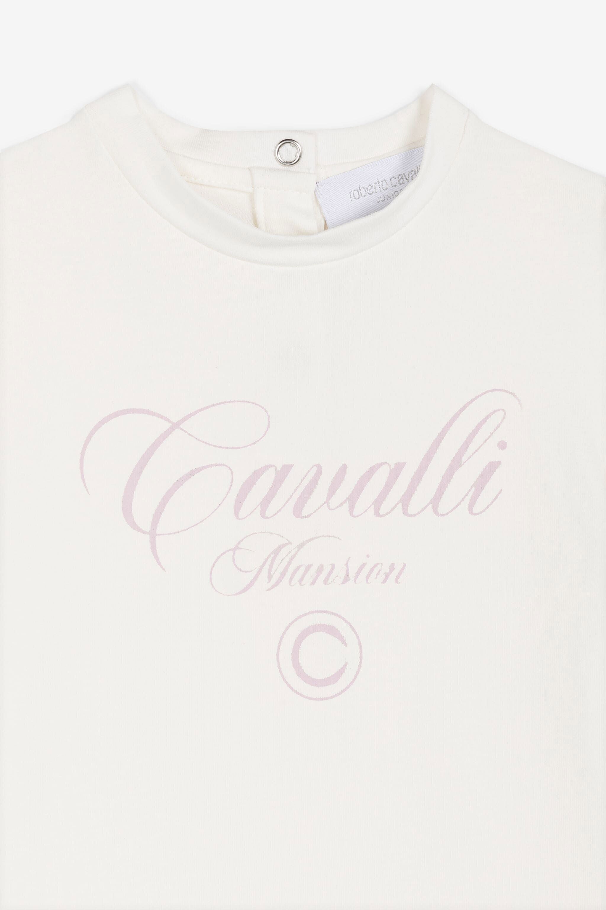 JU T-shirt con logo Cavalli Mansion JU T-shirt con logo Cavalli Mansion Bianco OJT605-ISA2J