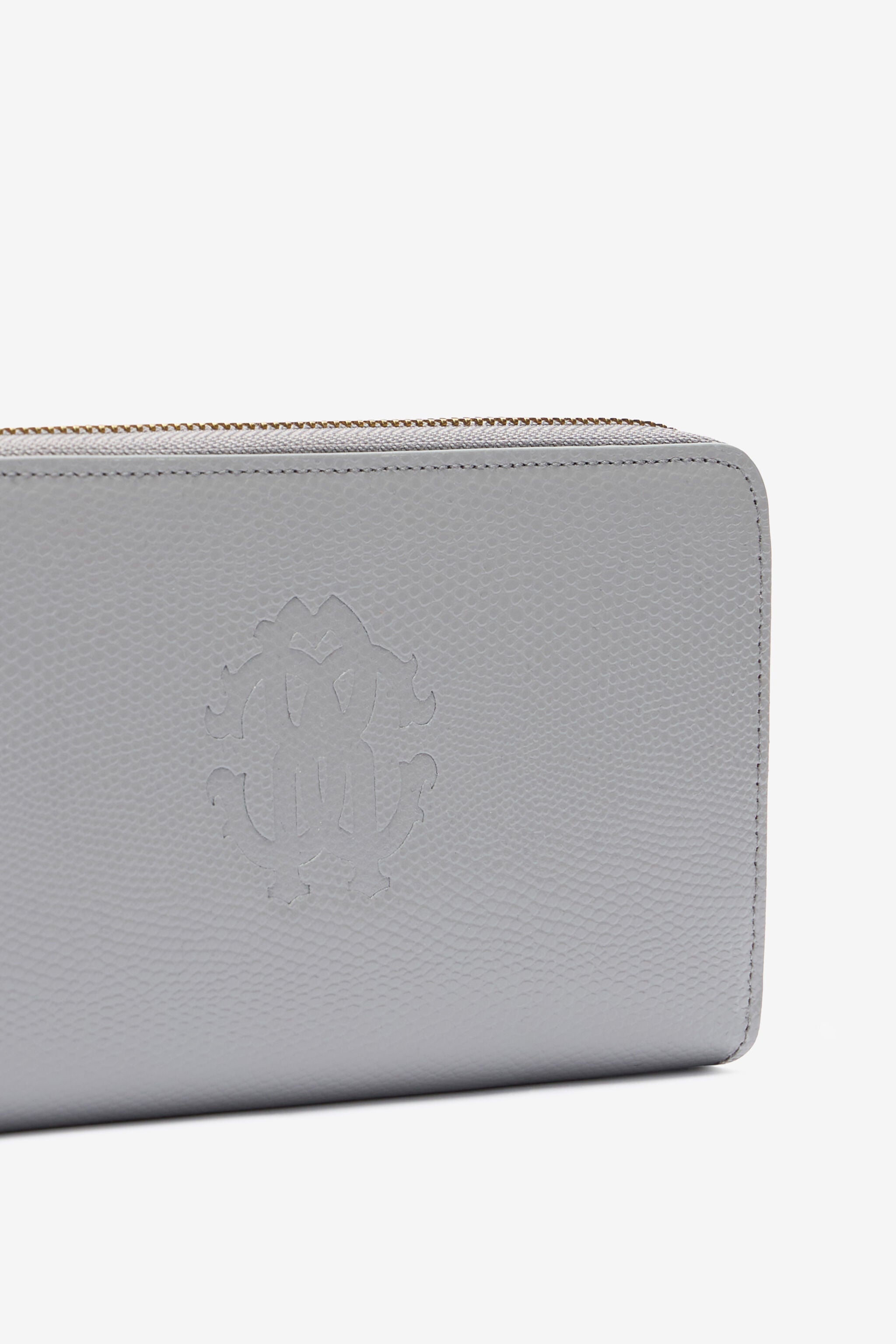RC Leather Wallet with Monogram RC Gray OOA00B-PZ015