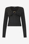 JC Pull noir avec paillettes et anneau BLACK VFT212-VF335