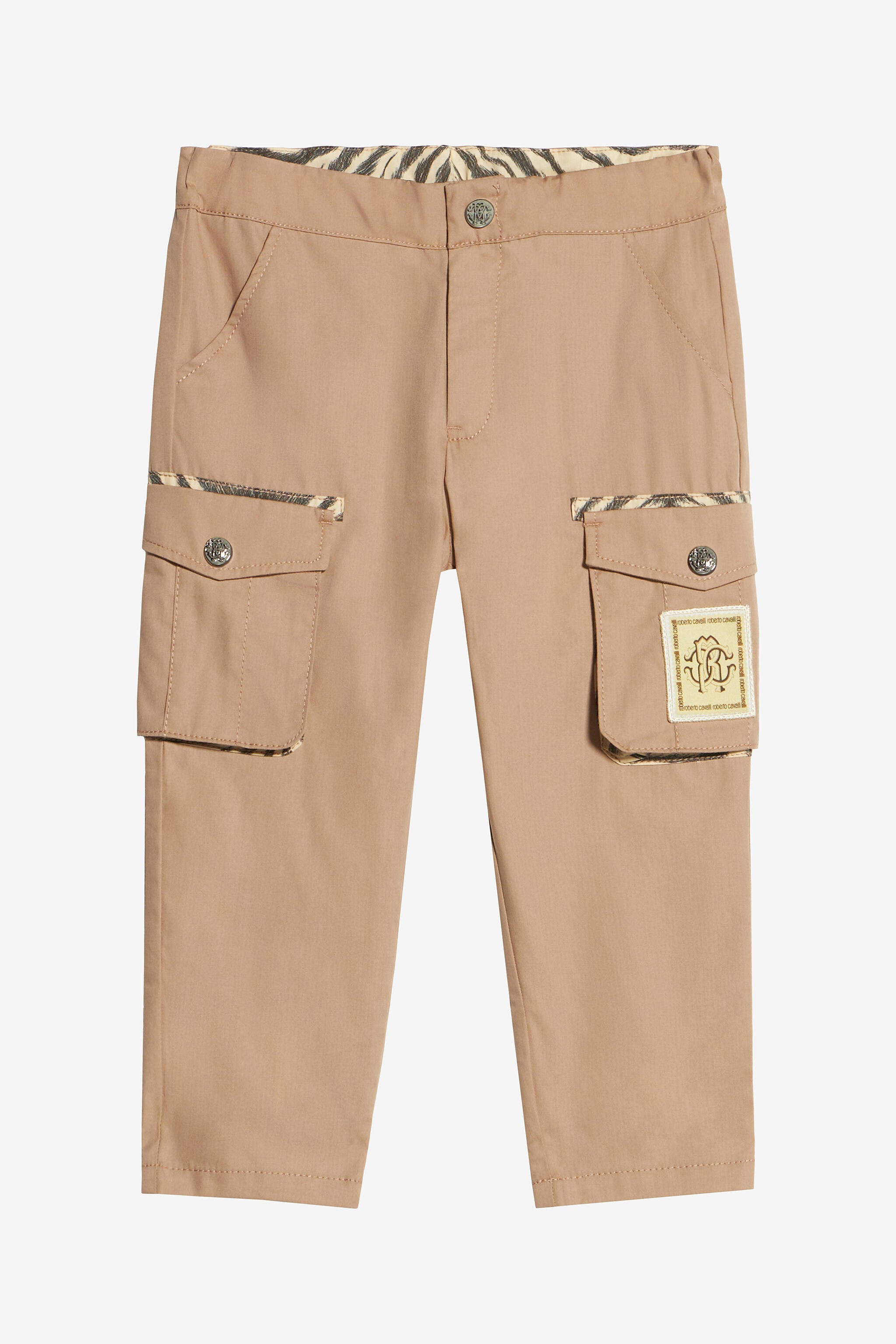 JU Pants With Branded Patch JU Pants With Branded Patch BEIGE UJT215-CH008