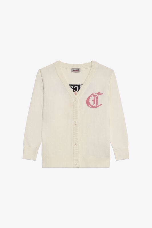JC Ivory Cardigan with Logo JC Ivory Cardigan with Logo MARSHMALLOW XFM90L-VI011