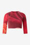 RC Haut Cropped À Imprimé Roses RC Haut Cropped À Imprimé Roses Rouge UKT608-LNN48