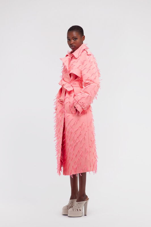 RC Coat with feathers RC Coat with feathers Fucsia SWT502-FA017