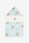 JU Teddy Bear-Print Baby Nest JU Teddy Bear-Print Baby Nest Light blue RJT802-JFG79