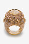 RC Sculptural Design Gold and Beige Ring RC Sculptural Design Gold and Beige Ring Gold UWG015-AM072