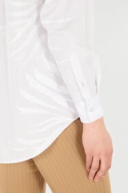 RC Camicia In Seta Con Stampa Tiger Skin Bianco URT720-CH105