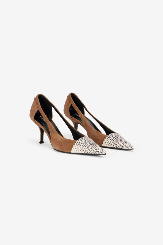 RC Shark Print Leather Pumps RC Shark Print Leather Pumps TABACCO/ST.SHARK TKS046-PA008