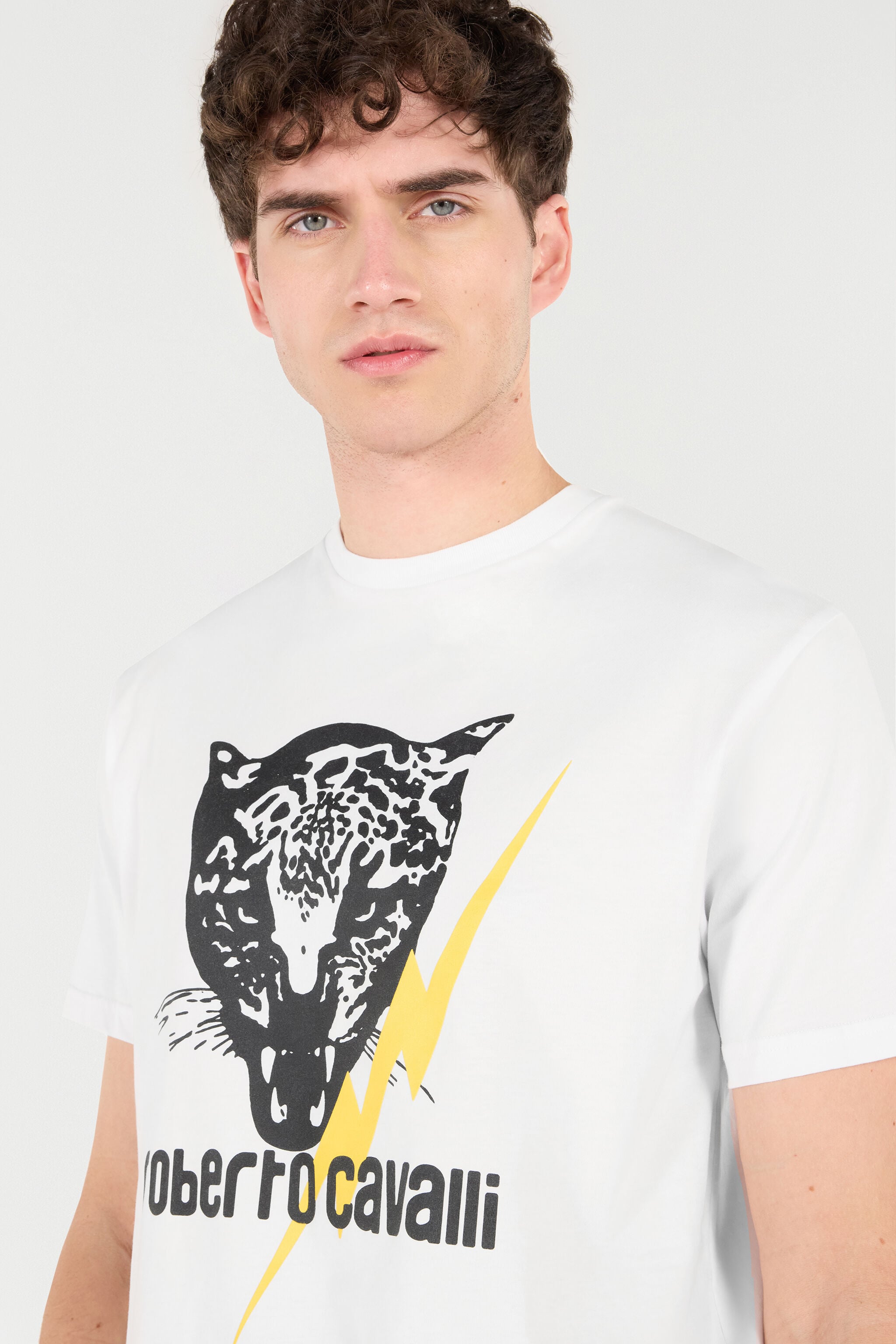 RC T-Shirt With Lightning Bolt And Jaguar WHITE POT60B-JD060