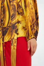 RC Camicia In Seta Stampa Tigereye Giallo VKT700-4QP74