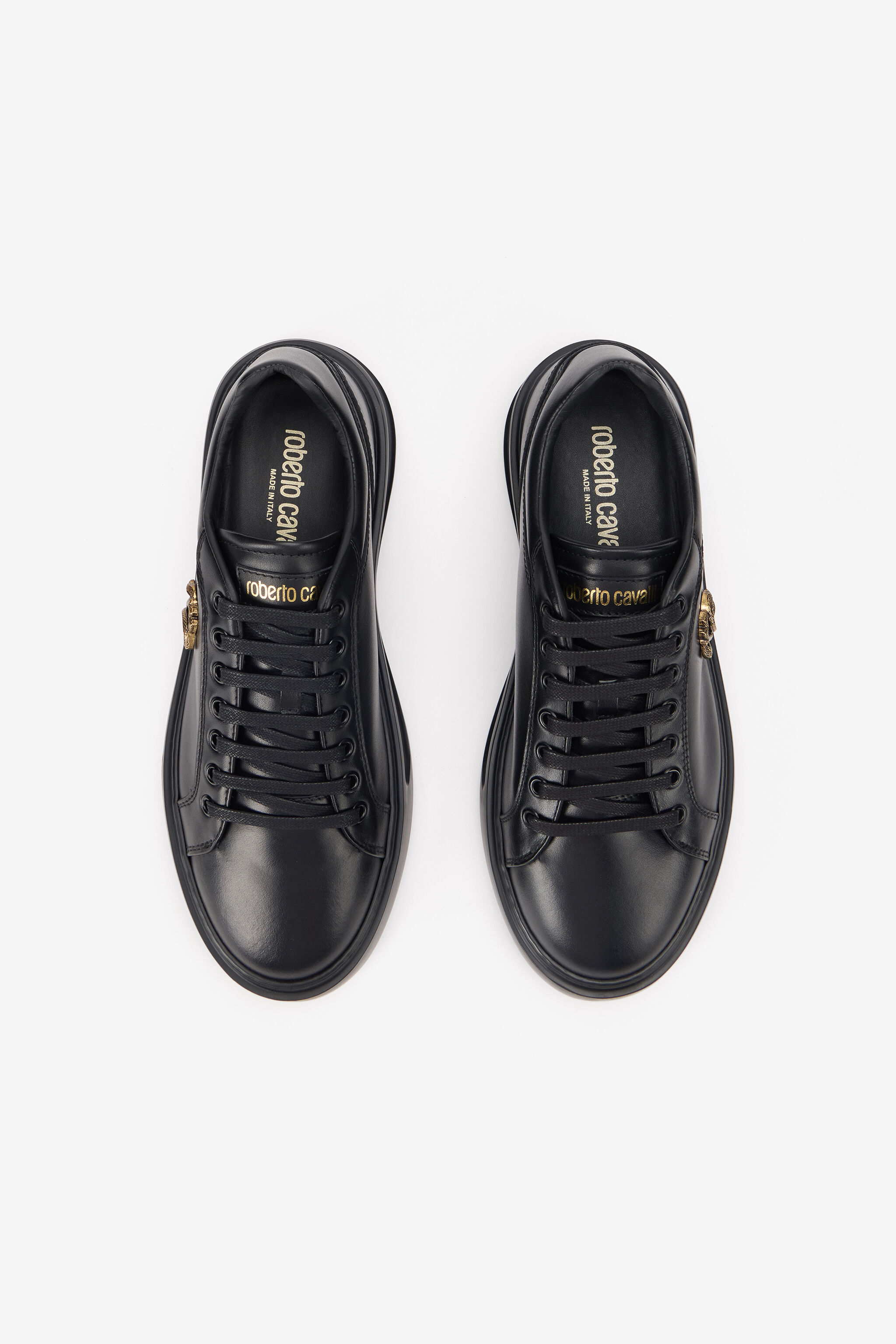 RC Black Sneakers With Gold Logo Emblem BLACK TOS00R-PZC15