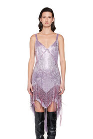 RC Fringed light amethyst evening dress Purple HWR122-SE001