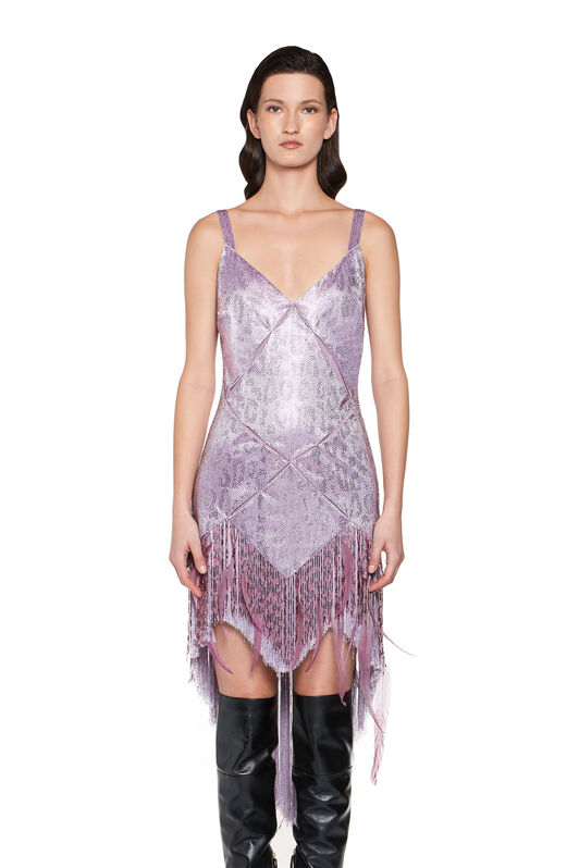 RC Fringed light amethyst evening dress RC Fringed light amethyst evening dress Purple HWR122-SE001