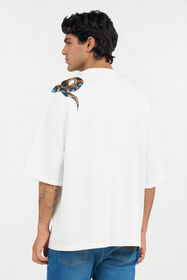 RC Oversized T-shirt with Snake Print WHITE WRT62B-JD060