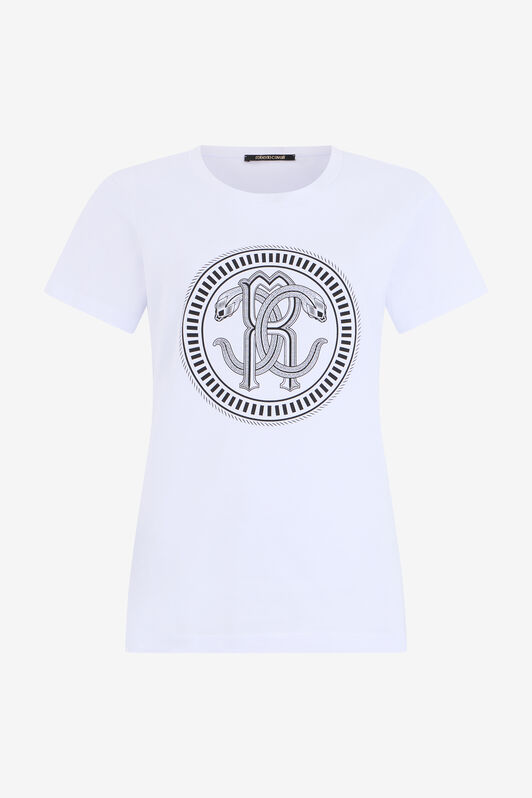 RC White Cotton T-Shirt with Logo WHITE QOT60C-JV060