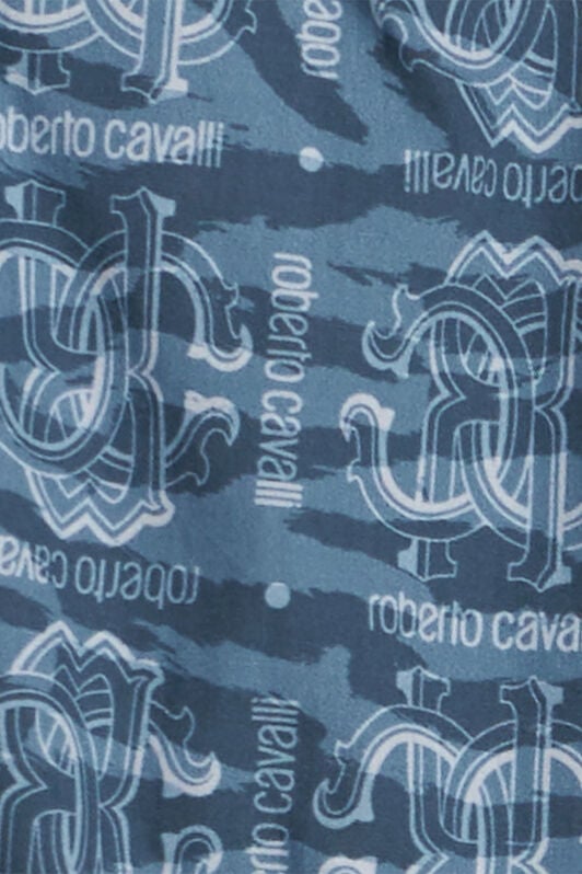 JU Cotton Shorts With All-Over Print JU Cotton Shorts With All-Over Print Blue UJT209-7MO44