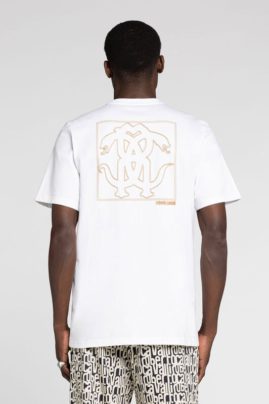 RC T-Shirt mit Mirror Snake-Stickerei RC T-Shirt mit Mirror Snake-Stickerei Weiß RRT61E-JD060