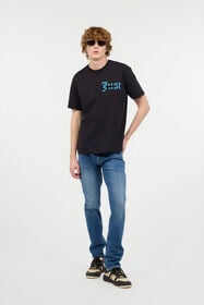 JC T-Shirt Con Logo Bicolor Nero UFT057-UF077