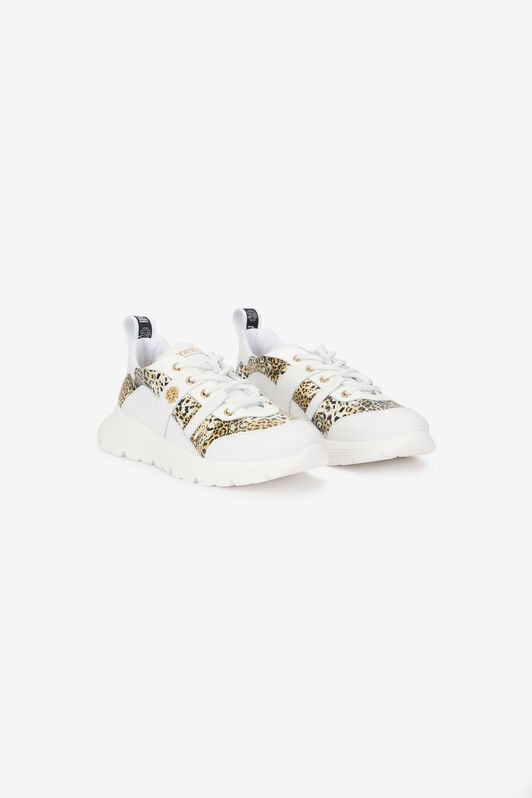 RC Sneakers Bianche e Leopardate Con Logo RC Sneakers Bianche e Leopardate Con Logo WHITE/JAGUAR QOS01G-PZO13