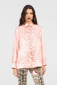 RC Camicia in Seta con Stampa Jaguar Pink PINK XQT704-OZT23