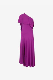 RC Vestido drapeado con un solo hombro Morado RKT116-JJ051