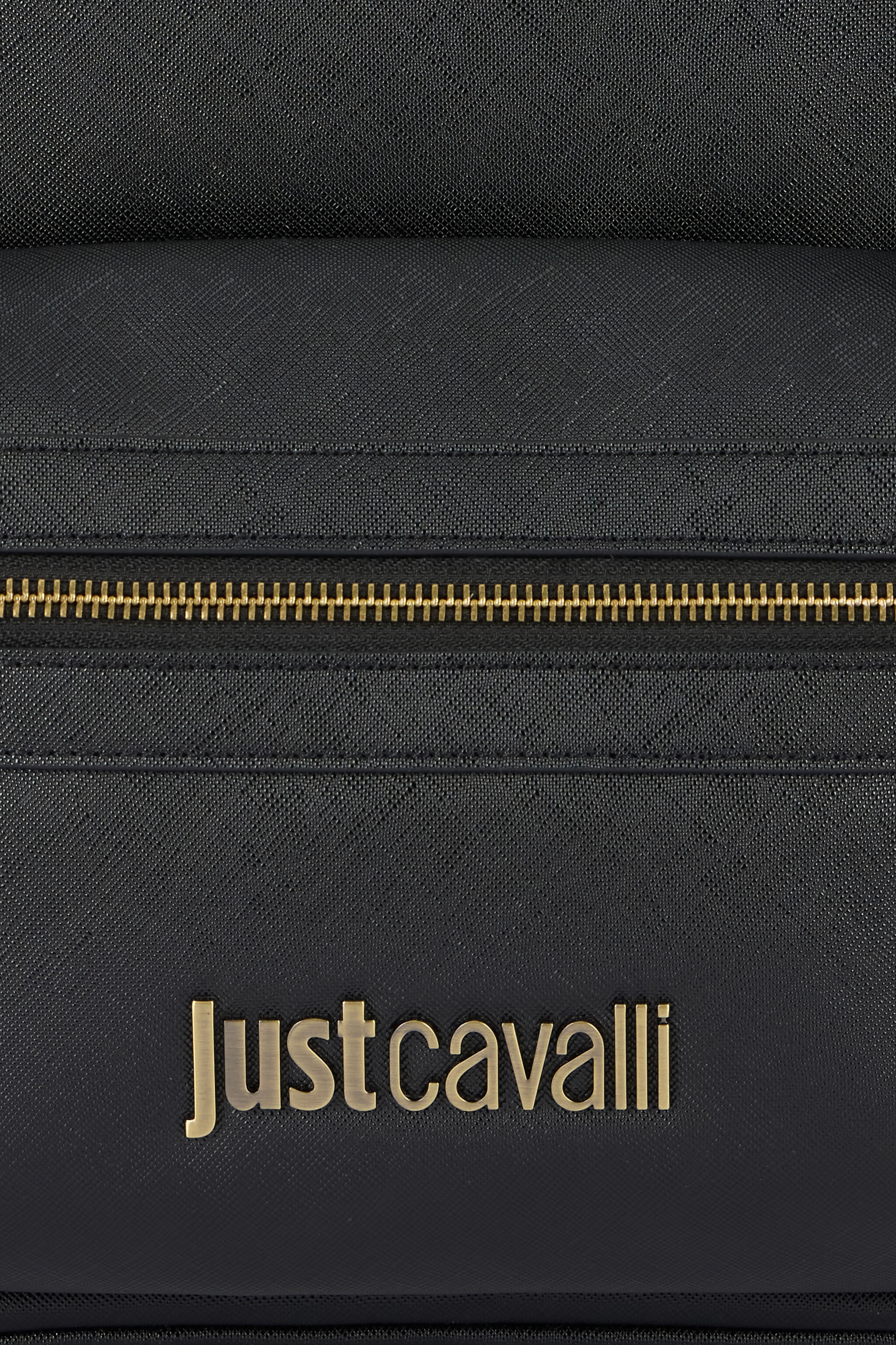JC Black Just Cavalli Logo Backpack JC Black Just Cavalli Logo Backpack BLACK VFB015-VF547
