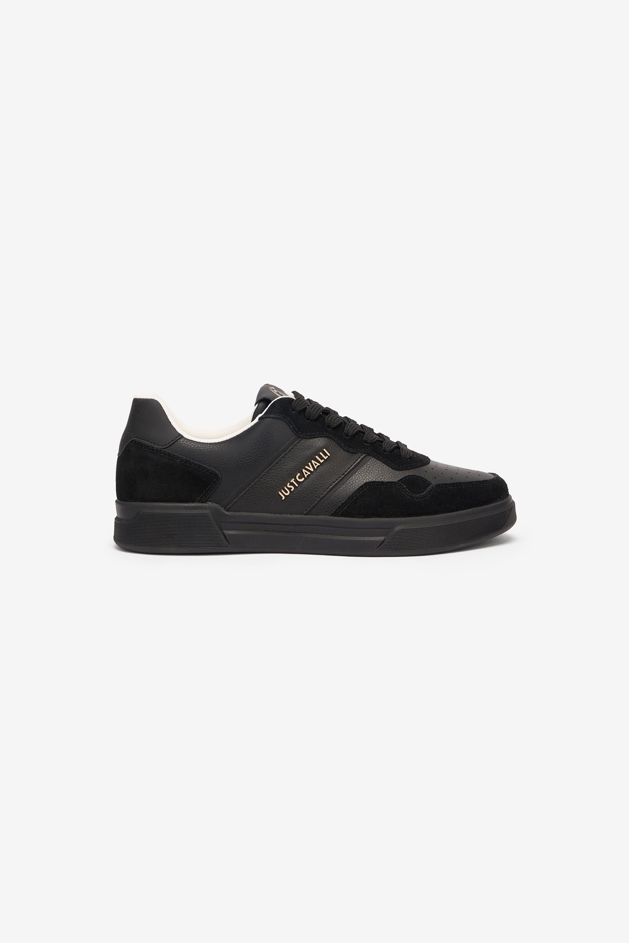 JC Lace-Up Sneakers With Monogram And Logo JC Lace-Up Sneakers With Monogram And Logo Black UFS016-UF291